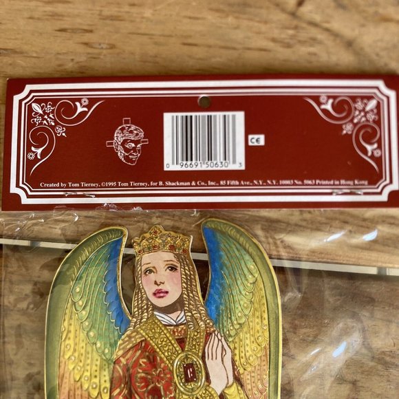 NOS VTG 1995 Shackman Diecut 15th Century Angel Tree Topper 11 Inch Tall - Picture 5 of 8